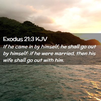 Exodus 21:3 KJV Free Bible Images