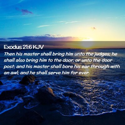 Exodus 21:6 KJV Free Bible Images