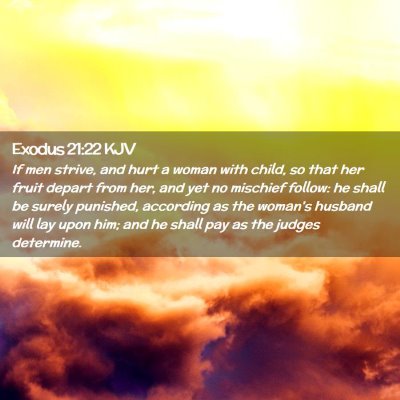 Exodus 21:22 KJV Free Bible Images