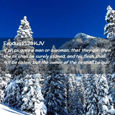 Exodus 21:28 KJV Free Bible Images