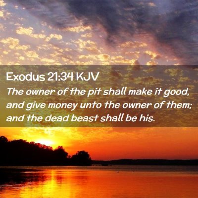 Exodus 21:34 KJV Free Bible Images