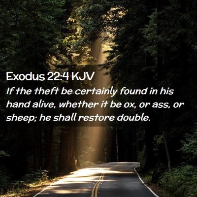 Exodus 22:4 KJV Free Bible Images