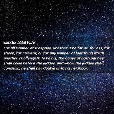 Exodus 22:9 KJV Free Bible Images