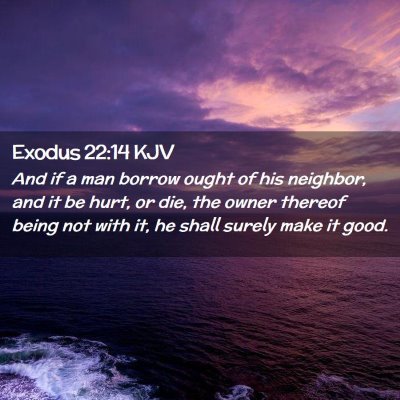 Exodus 22:14 KJV Free Bible Images