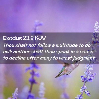 Exodus 23:2 KJV Free Bible Images