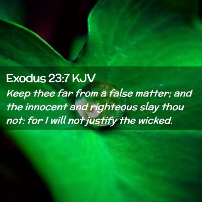 Exodus 23:7 KJV Free Bible Images