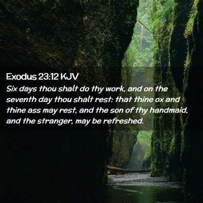 Exodus 23:12 KJV Free Bible Images