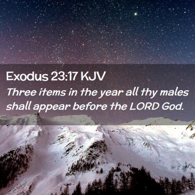 Exodus 23:17 KJV Free Bible Images