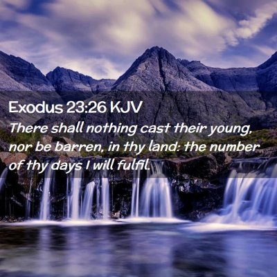 Exodus 23:26 KJV Free Bible Images