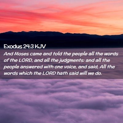 Exodus 24:3 KJV Free Bible Images