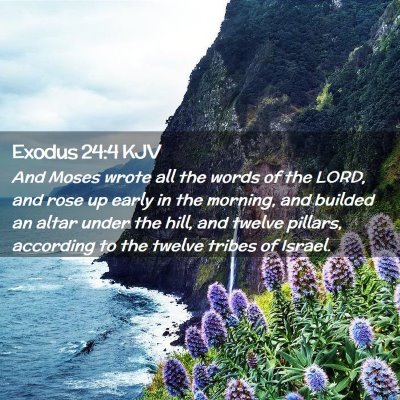 Exodus 24:4 KJV Free Bible Images