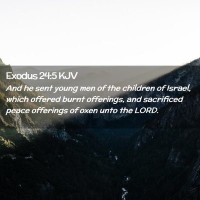 Exodus 24:5 KJV Free Bible Images