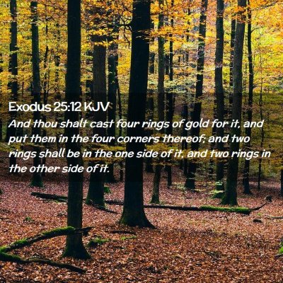 Exodus 25:12 KJV Free Bible Images