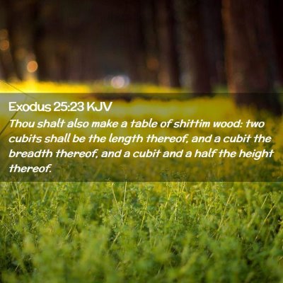 Exodus 25:23 KJV Free Bible Images