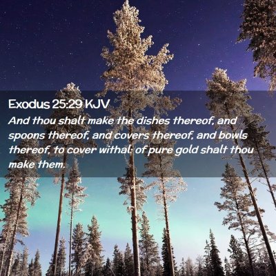 Exodus 25:29 KJV Free Bible Images