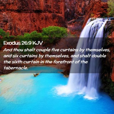 Exodus 26:9 KJV Free Bible Images