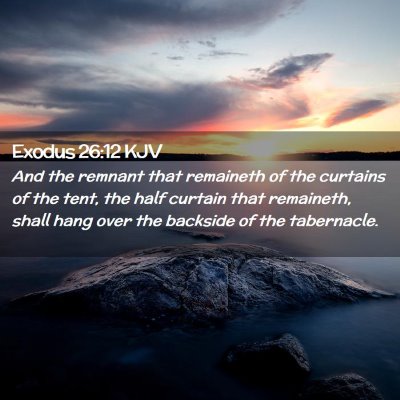 Exodus 26:12 KJV Free Bible Images