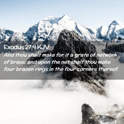 Exodus 27:4 KJV Free Bible Images