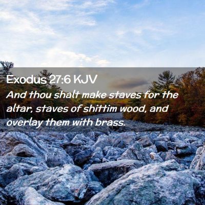 Exodus 27:6 KJV Free Bible Images