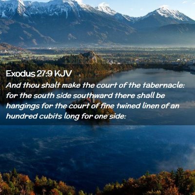 Exodus 27:9 KJV Free Bible Images