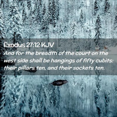 Exodus 27:12 KJV Free Bible Images