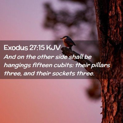 Exodus 27:15 KJV Free Bible Images