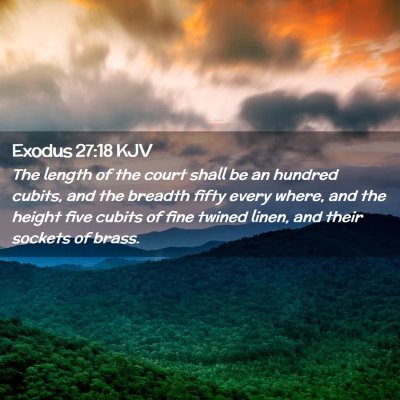 Exodus 27:18 KJV Free Bible Images