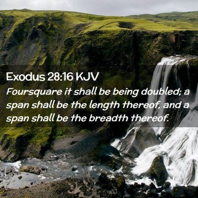 Exodus 28:16 KJV Free Bible Images