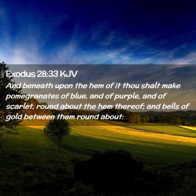 Exodus 28:33 KJV Free Bible Images