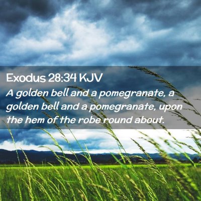 Exodus 28:34 KJV Free Bible Images