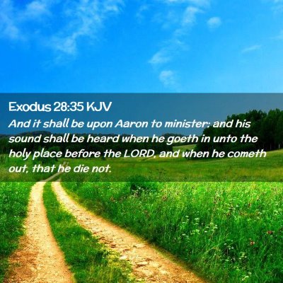 Exodus 28:35 KJV Free Bible Images