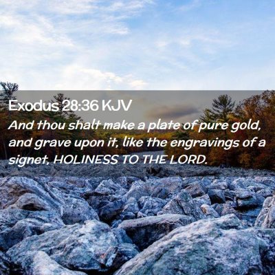 Exodus 28:36 KJV Free Bible Images