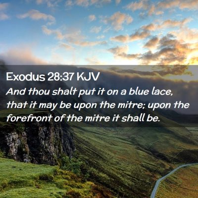 Exodus 28:37 KJV Free Bible Images