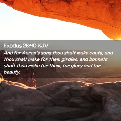 Exodus 28:40 KJV Free Bible Images