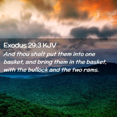 Exodus 29:3 KJV Free Bible Images