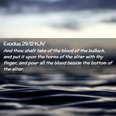 Exodus 29:12 KJV Free Bible Images