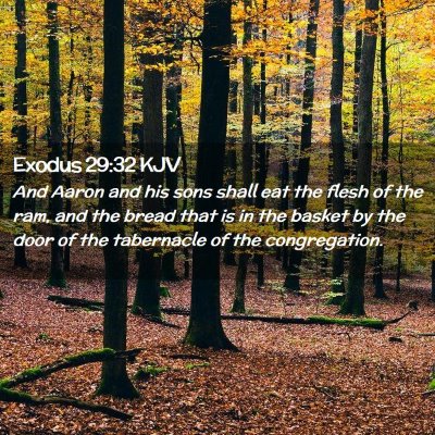 Exodus 29:32 KJV Free Bible Images