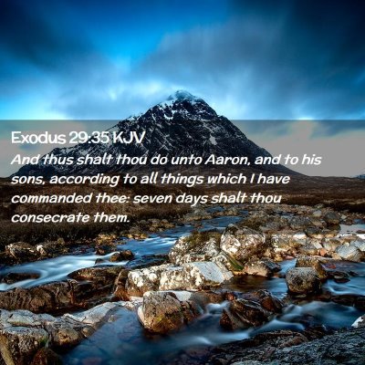 Exodus 29:35 KJV Free Bible Images