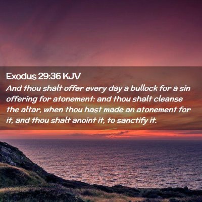 Exodus 29:36 KJV Free Bible Images