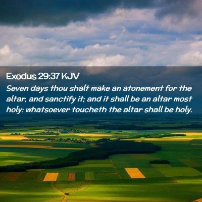 Exodus 29:37 KJV Free Bible Images