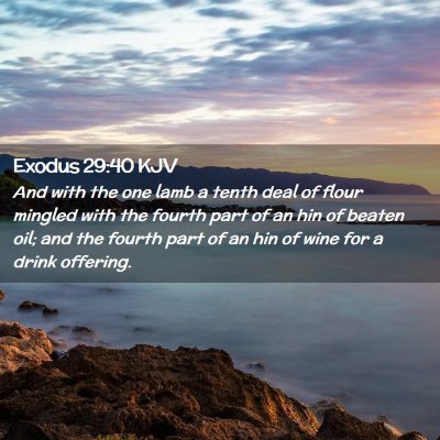 Exodus 29:40 KJV Free Bible Images