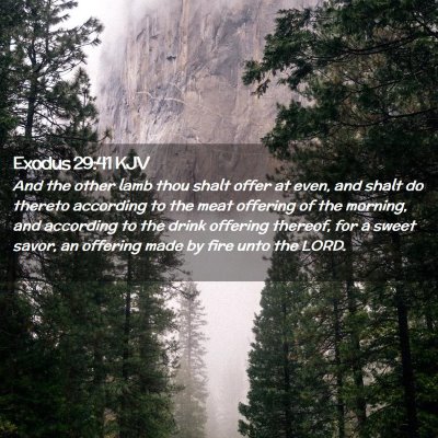 Exodus 29:41 KJV Free Bible Images