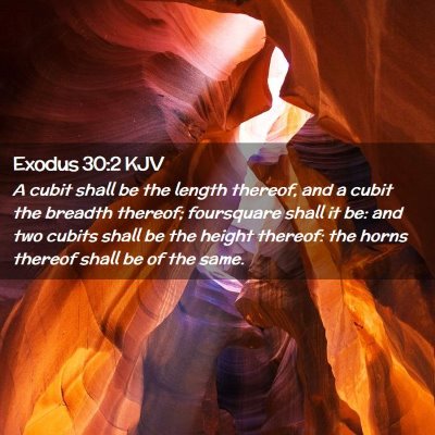 Exodus 30:2 KJV Free Bible Images