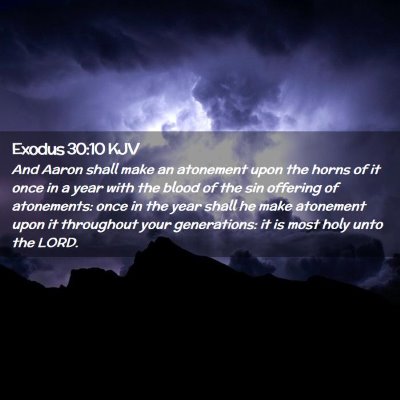 Exodus 30:10 KJV Free Bible Images