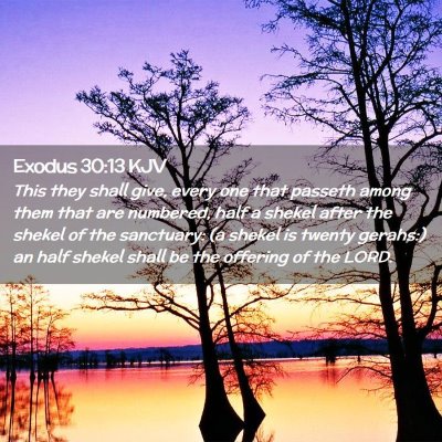 Exodus 30:13 KJV Free Bible Images