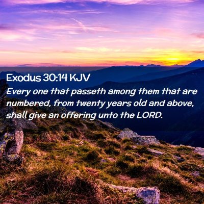 Exodus 30:14 KJV Free Bible Images