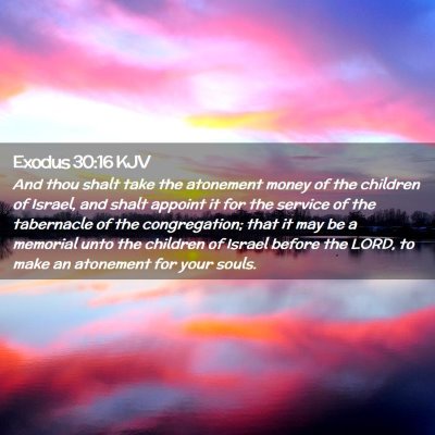 Exodus 30:16 KJV Free Bible Images