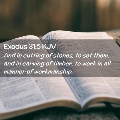 Exodus 31:5 KJV Free Bible Images