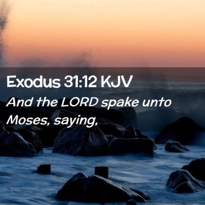 Exodus 31:12 KJV Free Bible Images