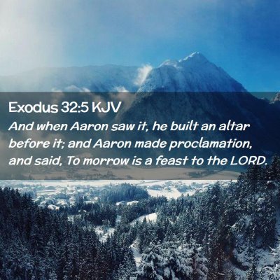 Exodus 32:5 KJV Free Bible Images